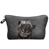 DAOXI Womens 3D Cat Animal Printing Cosmetic Bag for Travelling Brand New