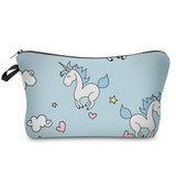 DAOXI Unicorn Women Cosmetic Bags 3D Printing Lovely Cartton Makeup Organizer Polyester with Zipper 10018