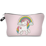 DAOXI Cosmetic Bags 3D Printing Unicorn Rainbow Women Makeup Organizer for Travelling With zipper 10052