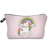 DAOXI Cosmetic Bags 3D Printing Unicorn Rainbow Women Makeup Organizer for Travelling With zipper 10052