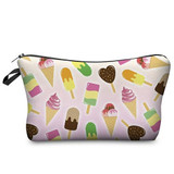 DAOXI 3D Pineapple Printing Cosmetic Bags with Zipper Makeup Organizer Necessaries for Women Travelling