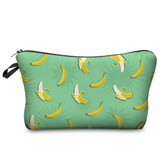 DAOXI 3D Pineapple Printing Cosmetic Bags with Zipper Makeup Organizer Necessaries for Women Travelling