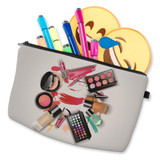DAOXI 3D Printing Cosmetic Bags Circle Makeup Pattern Necessaries Storage Women Toiletries YY10178