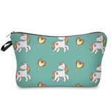 DAOXI 3D Printing Cosmetic Bags Cute Unicorn Storage Women Portable for Travel Makeup 10017