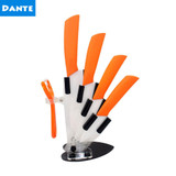 DANTE Brand 2016 New Arrival Ceramic Knife Set 3" 4" 5" 6" Inch + Peeler + Knife Holder Top Quality Kitchen Knives Set