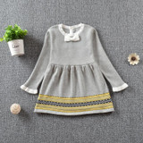 Danmoke Thick Warm Girl Dress Christmas Party Dresses Knitted Chiffon Winter Kids Girls Clothes Children CLothing Girl Dress