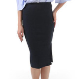 Danjeaner Women Knitted Elastic High Waist Pencil Skirts Fashion Vintage Split Bodycon Knee-length Midi Skirts Saia Femininas Danjeaner Women Knitted Elastic High Waist Pencil Skirts Fashion Vintage Split Bodycon Knee-length Midi Skirts Saia Femininas