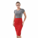 Danjeaner Women Knitted Elastic High Waist Pencil Skirts Fashion Vintage Split Bodycon Knee-length Midi Skirts Saia Femininas Danjeaner Women Knitted Elastic High Waist Pencil Skirts Fashion Vintage Split Bodycon Knee-length Midi Skirts Saia Femininas