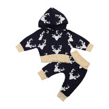 Kid Newborn clothing Set Infant Baby Girl Boy Clothes Long Sleeve Deer Hoodie Tops+Pants Leggings 2Pcs Outfits Set