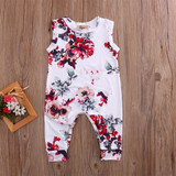 Kid Newborn Summer Clothes Toddler Baby Boy Girl Sleeveless Floral Cotton Romper Outfits Sunsuit