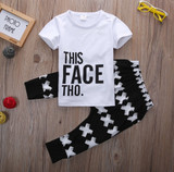 Kid Cross Clothing Sets Toddler Kids Baby boy Summer Outfits Sports Clothes Letter T-shirt Tops+Harem Pants 2pcs Set