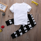 Kid Cross Clothing Sets Toddler Kids Baby boy Summer Outfits Sports Clothes Letter T-shirt Tops+Harem Pants 2pcs Set