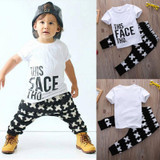 Kid Cross Clothing Sets Toddler Kids Baby boy Summer Outfits Sports Clothes Letter T-shirt Tops+Harem Pants 2pcs Set