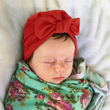 Kid Boy Girl Indian Style Stretchy Solid Turban Hat Hair Head Wrap Cap HATYS0048