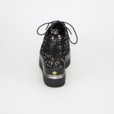 Kickway Women height increasing shoes women flexible shoe sequin shoes high heels lace up round toe rome gladiator shoes women