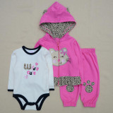 Baby Girl Clothes Set Coat Bodysuit Pants Children Cloth Suit Newborn Baby Boy Girls Clothing roupas bebes meninos kids clothes