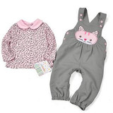 Baby Girl Clothes Sets Autumn Spring Leopard Newborn Baby Clothing Cartoon Bib Pants Infant Girls Clothing