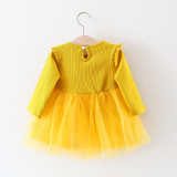 Baby Girl Clothes Rabbit Bow Ball Newborn Dress for Girls Long Sleeve Clothing Tutu Baby Party Clothes For Children Vestidos