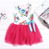 baby girl clothes Girls dress Princess Baby Kids Floral Tops Fancy Tutu Dress Tulle One-pieces 1-5Y children clothing bosudhsou