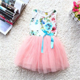 baby girl clothes Girls dress Princess Baby Kids Floral Tops Fancy Tutu Dress Tulle One-pieces 1-5Y children clothing bosudhsou