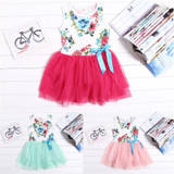 baby girl clothes Girls dress Princess Baby Kids Floral Tops Fancy Tutu Dress Tulle One-pieces 1-5Y children clothing bosudhsou