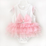 Baby Girl Clothes Girls Lace Romper Dress Big Bow Tutu Dress For Girls Cotton Newborn Dresses Princess Toddler Girl Clothing