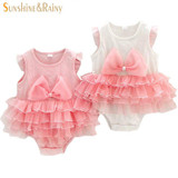 Baby Girl Clothes Girls Lace Romper Dress Big Bow Tutu Dress For Girls Cotton Newborn Dresses Princess Toddler Girl Clothing