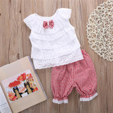 Baby girl clothes children clothing set Sleeveless Casual 2pc vest + pants kids clothes girls costume kids tracksuit outfits