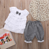 Baby girl clothes children clothing set Sleeveless Casual 2pc vest + pants kids clothes girls costume kids tracksuit outfits