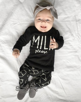 Baby girl clothes 2017 baby romper kids clothing milk printed t-shirt+pants cotton newborn baby boy clothing