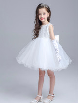 Baby Girl Birthday Wedding Party Formal Flower Girls Dresses Little Girls Sleeveless Knee Length Pageant dress with Big Bow
