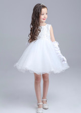 Baby Girl Birthday Wedding Party Formal Flower Girls Dresses Little Girls Sleeveless Knee Length Pageant dress with Big Bow
