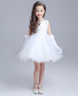 Baby Girl Birthday Wedding Party Formal Flower Girls Dresses Little Girls Sleeveless Knee Length Pageant dress with Big Bow