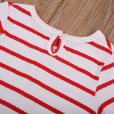 Baby Girl Autumn Dress Long Sleeve Christmas Casual Striped Kids Striped Dresses Warm Clothes