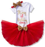 Baby Girl 1st Birthday Dress Outfits Sets Little Girl Party Wear Tutu Newborn Baby Girl Infant Clothing Sets Kids Tull Costume
