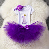 Baby Girl 1st Birthday Outfit Baby Clothing Brand Baby Clothes Dresses Toddler Girl Baptism Tutu Clothes One Year Bebes Roupas