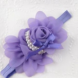 Baby Flower Headband White pearl Solid Color Girl Children Infant Baby Hairband Hair Accessories For Girls Princess Hairband