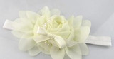 Baby Flower Headband White pearl Solid Color Girl Children Infant Baby Hairband Hair Accessories For Girls Princess Hairband