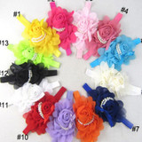 Baby Flower Headband White pearl Solid Color Girl Children Infant Baby Hairband Hair Accessories For Girls Princess Hairband