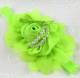 Baby Flower Headband White pearl Solid Color Girl Children Infant Baby Hairband Hair Accessories For Girls Princess Hairband