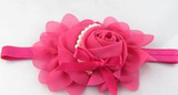 Baby Flower Headband White pearl Solid Color Girl Children Infant Baby Hairband Hair Accessories For Girls Princess Hairband