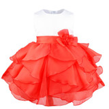 Baby Elegant Infant Girls Flower Dresses Long Wedding Bridesmaid Toddler Dress Pageant Bridal Formal Party Dress Baby Tutu Dress