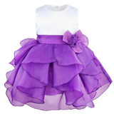 Baby Elegant Infant Girls Flower Dresses Long Wedding Bridesmaid Toddler Dress Pageant Bridal Formal Party Dress Baby Tutu Dress