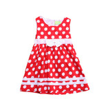 Baby Dresses Red Clothes 2017 Summer Cute Baby Girls Dress Party Wedding Toddler Infant Girl Dots Bowknot Tutu Dress+Shorts Set