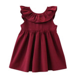 Baby Dress Summer Cotton Bowknot Dresses For girls Summer Kids Infant Clothes Baby Girls