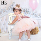 baby dress girl newborn christening gowns wedding Christmas lace bowknot 1 year birthday party princess dress baby girl clothes