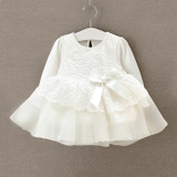 Baby Dress Girl Clothes Lace Long Sleeve Wedding Christening Gowns Dress for Infant Princess Girls Christmas Dresses