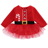 Baby Dress Cute Christmas Princess Toddler Baby Girl Long sleeve Tulle Tutu Dress Party Outfits Costume