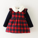 Baby dress autumn winter baby girls long sleeve keep warm dress kids party dress