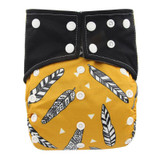 Baby Diaper Cover Charcoal Bamboo AIO Cloth Diapers Sewed Insert Baby Nappies Size Adjustable Reusable Pocket Diaper for Night